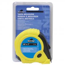 Task Tools 01160 - 25' x 1" Rubber Jacket Tape Measure