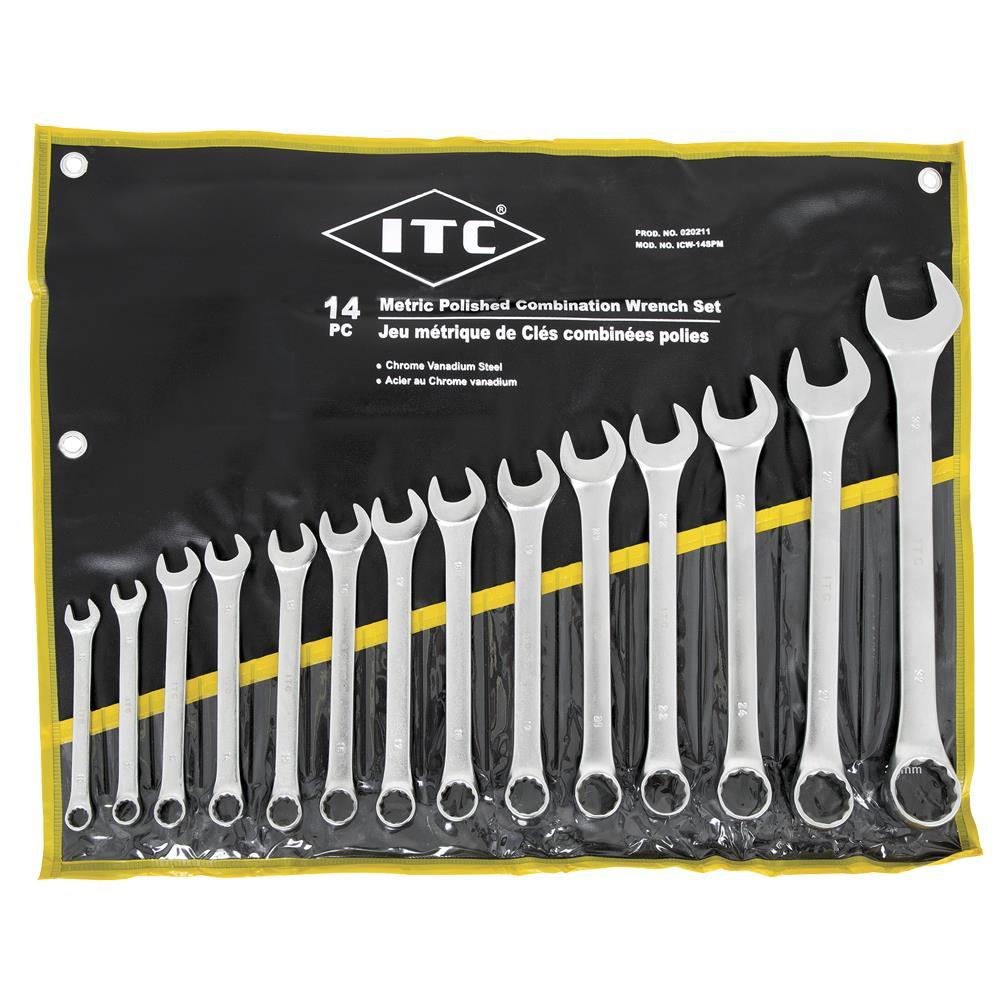 14 PC Metric Polished Combination Wrench Set<span class=' ItemWarning' style='display:block;'>Item is usually in stock, but we&#39;ll be in touch if there&#39;s a problem<br /></span>