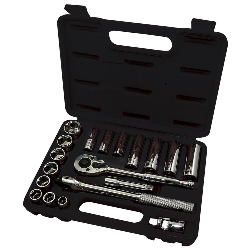 20 PC 3/8&#34; Drive Metric Socket Set<span class=' ItemWarning' style='display:block;'>Item is usually in stock, but we&#39;ll be in touch if there&#39;s a problem<br /></span>
