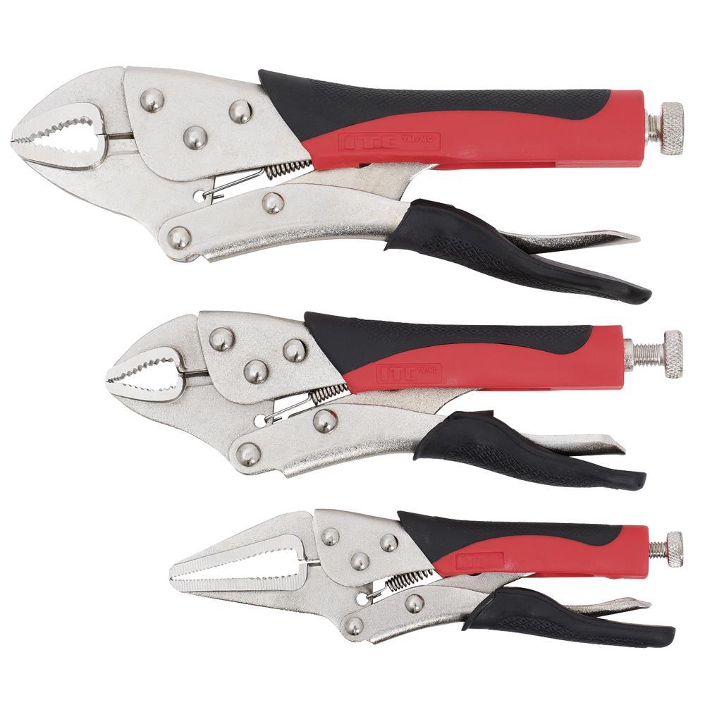 3 PC Cushion Grip Locking Pliers Set<span class=' ItemWarning' style='display:block;'>Item is usually in stock, but we&#39;ll be in touch if there&#39;s a problem<br /></span>