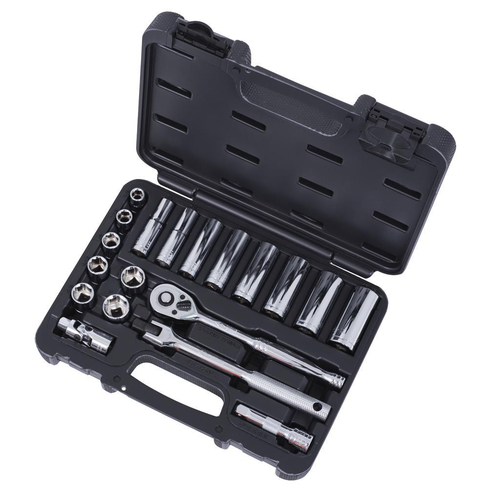 20 PC 3/8&#34; Drive SAE Socket Set<span class=' ItemWarning' style='display:block;'>Item is usually in stock, but we&#39;ll be in touch if there&#39;s a problem<br /></span>