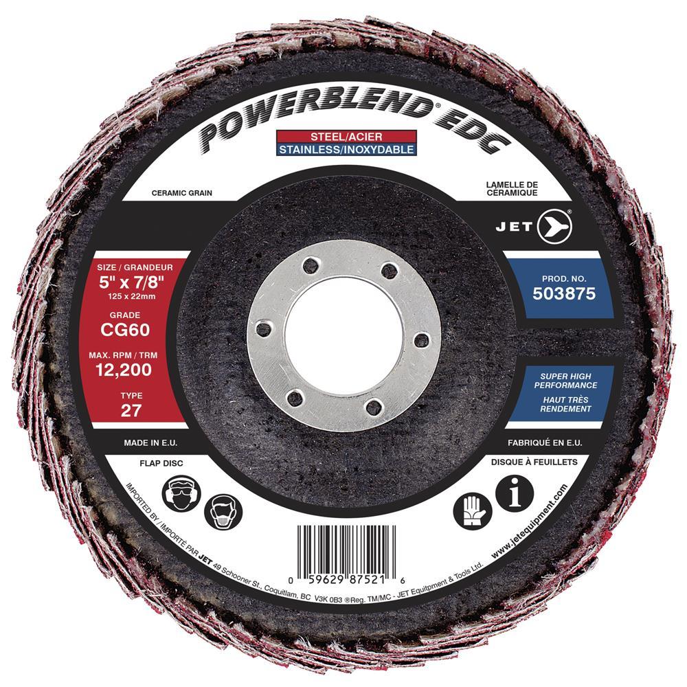 5 x 7/8 CG60 POWERBLEND EDG Curved Edge Flap Disc<span class=' ItemWarning' style='display:block;'>Item is usually in stock, but we&#39;ll be in touch if there&#39;s a problem<br /></span>
