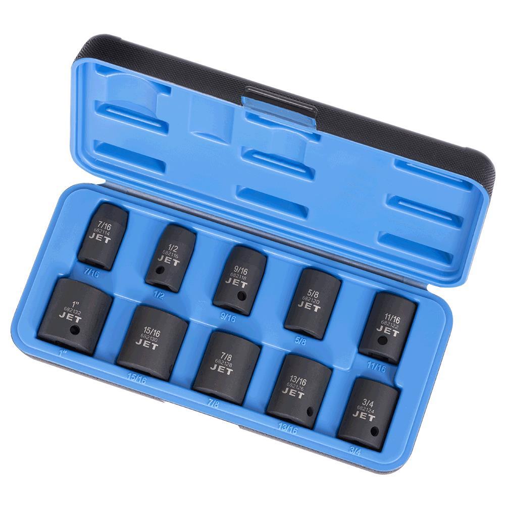 10 PC 1/2&#34; DR SAE Impact Socket Set - 6 Point<span class=' ItemWarning' style='display:block;'>Item is usually in stock, but we&#39;ll be in touch if there&#39;s a problem<br /></span>
