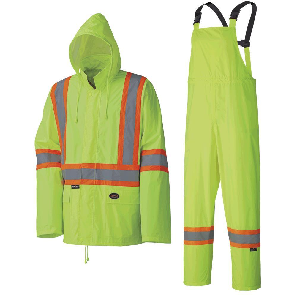 Waterproof Lightweight Safety Rain Suit - Yellow/Green - XL<span class=' ItemWarning' style='display:block;'>Item is usually in stock, but we&#39;ll be in touch if there&#39;s a problem<br /></span>