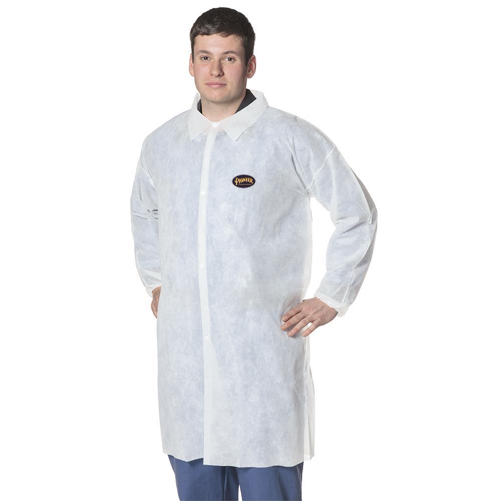 Disposable Polypropylene Lab Coats<span class=' ItemWarning' style='display:block;'>Item is usually in stock, but we&#39;ll be in touch if there&#39;s a problem<br /></span>