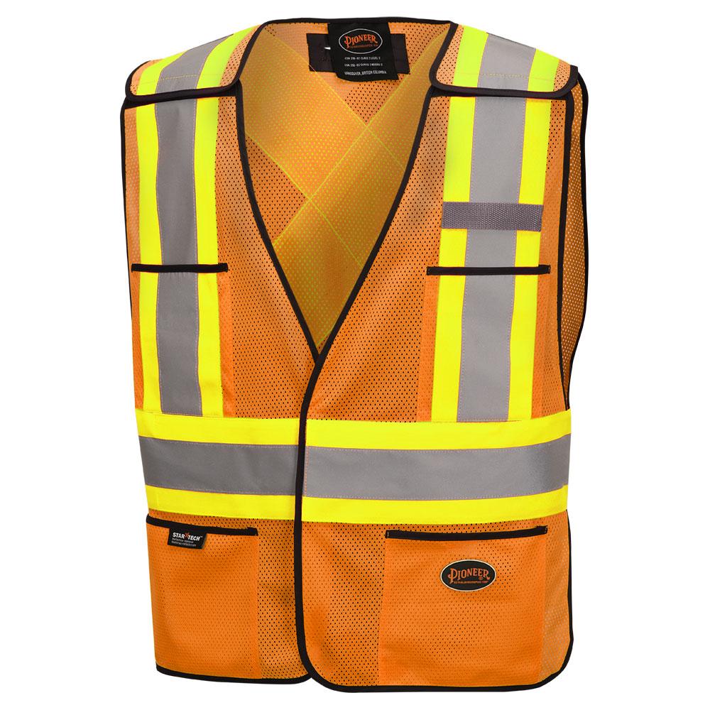Hi-Viz Safety Tear-Away Vest - Poly Mesh - Hi-Viz Orange - O/S<span class=' ItemWarning' style='display:block;'>Item is usually in stock, but we&#39;ll be in touch if there&#39;s a problem<br /></span>