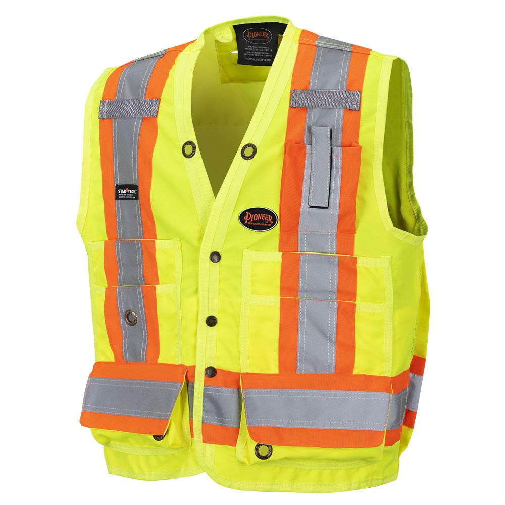 Hi-Viz Surveyor&#39;s Safety Vest - Hi-Viz Yellow/Green - L<span class=' ItemWarning' style='display:block;'>Item is usually in stock, but we&#39;ll be in touch if there&#39;s a problem<br /></span>