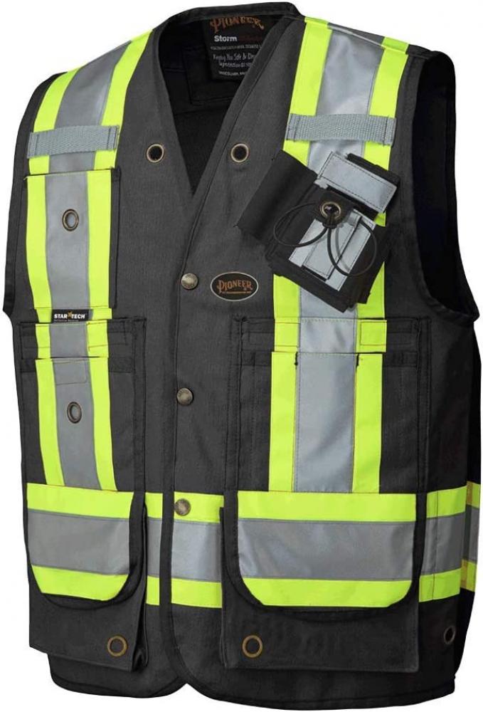 CSA Surveyor&#39;s/Supervisor&#39;s Vest - Cotton Duck - Black - 2XL<span class=' ItemWarning' style='display:block;'>Item is usually in stock, but we&#39;ll be in touch if there&#39;s a problem<br /></span>