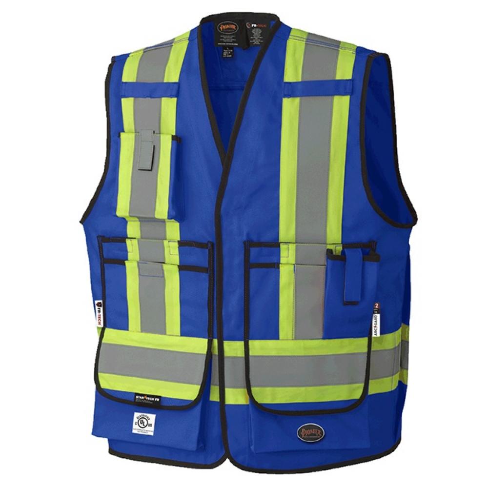Royal Hi-Viz FR-Tech® Flame Resistant Surveyor&#39;s Vest - L<span class=' ItemWarning' style='display:block;'>Item is usually in stock, but we&#39;ll be in touch if there&#39;s a problem<br /></span>