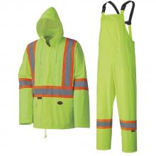 Pioneer V1080160-XL - Waterproof Lightweight Safety Rain Suit - Yellow/Green - XL