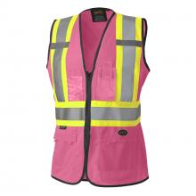 Pioneer V1021840-L - Women's Safety Vest Tricot Poly Interlock