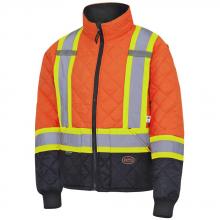 Pioneer V1170150-M - Hi-Viz Orange Quilted Freezer Jacket - M