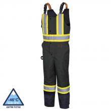 Pioneer V1120870-2XL - Hi-Viz 100% Waterproof Quilted Bib Pant Black - 2XL