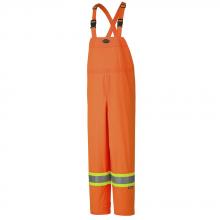 Pioneer V1090250-L - Hi-Viz Orange 150D Lightweight Waterproof Safety Bib Pants - L