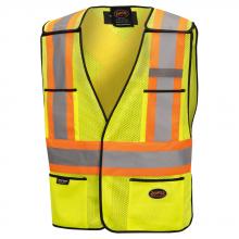 Pioneer V1020810-O/S - Hi-Viz Safety Tear-Away Vest - Poly Mesh - Hi-Viz Yellow/Green - O/S