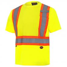 Pioneer V1051160-XL - Hi-Viz Bird's-Eye Safety T-Shirt - Hi-Viz Yellow/Green - XL