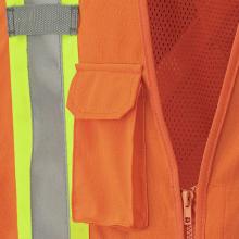 Pioneer V1021150-L - Tear-Away Safety Mesh Back Vest - Hi-Viz Orange - L