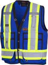 Pioneer V1010180-2XL - Hi-Viz Surveyor's Safety Vest - Royal Blue - 2XL