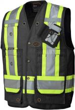 Pioneer V1010670-2XL - CSA Surveyor's/Supervisor's Vest - Cotton Duck - Black - 2XL