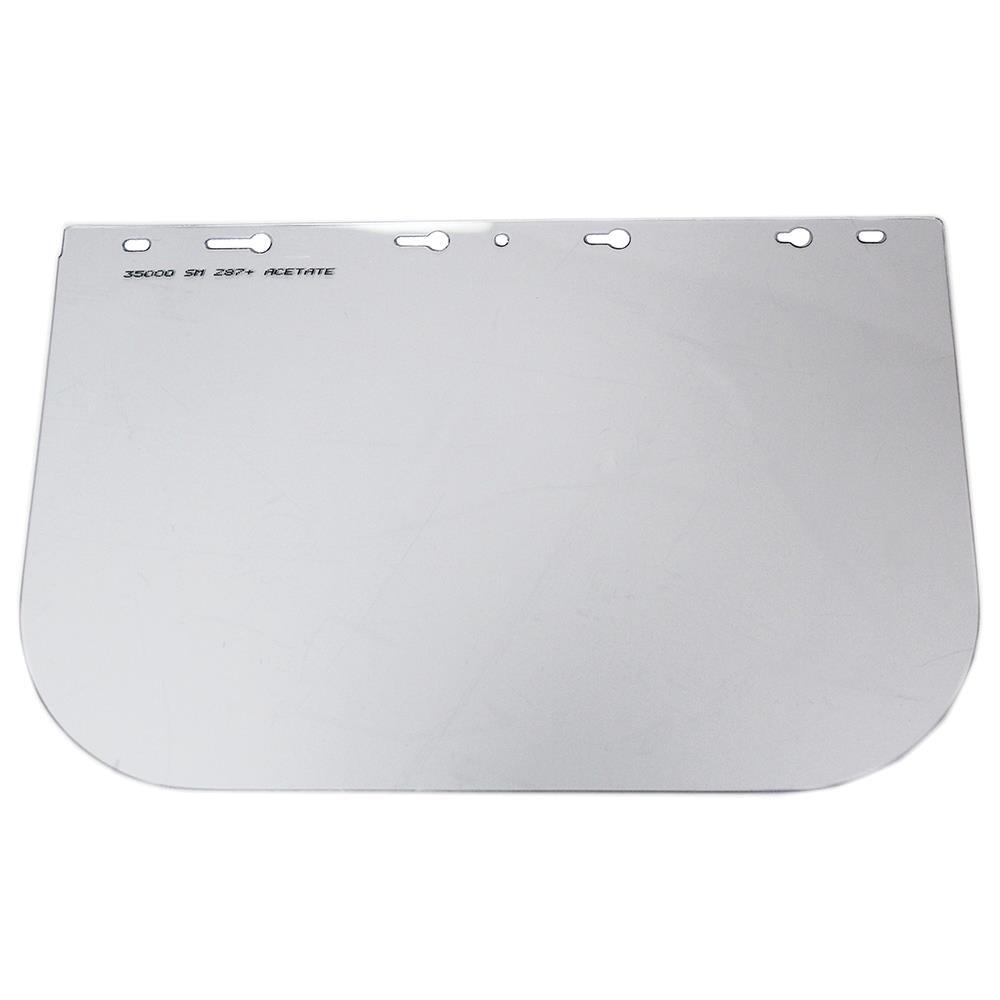 390 Premium Series Single Crown Face Shields Window - Acetate - 8&#34; x 12&#34; x .040&#34; - Clear<span class=' ItemWarning' style='display:block;'>Item is usually in stock, but we&#39;ll be in touch if there&#39;s a problem<br /></span>