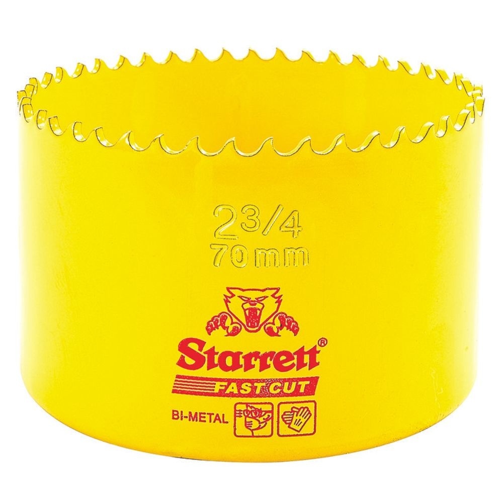 HSS FAST CUT HOLE SAW 2-3/4&#34; (70MM)<span class=' ItemWarning' style='display:block;'>Item is usually in stock, but we&#39;ll be in touch if there&#39;s a problem<br /></span>