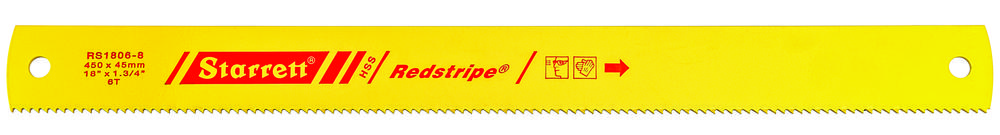 Redstripe, Solid High Speed Steel, Power Hacksaw Blade, 18&#34; x 1.3/4&#34; x .088&#34; - 450mm x 4<span class=' ItemWarning' style='display:block;'>Item is usually in stock, but we&#39;ll be in touch if there&#39;s a problem<br /></span>