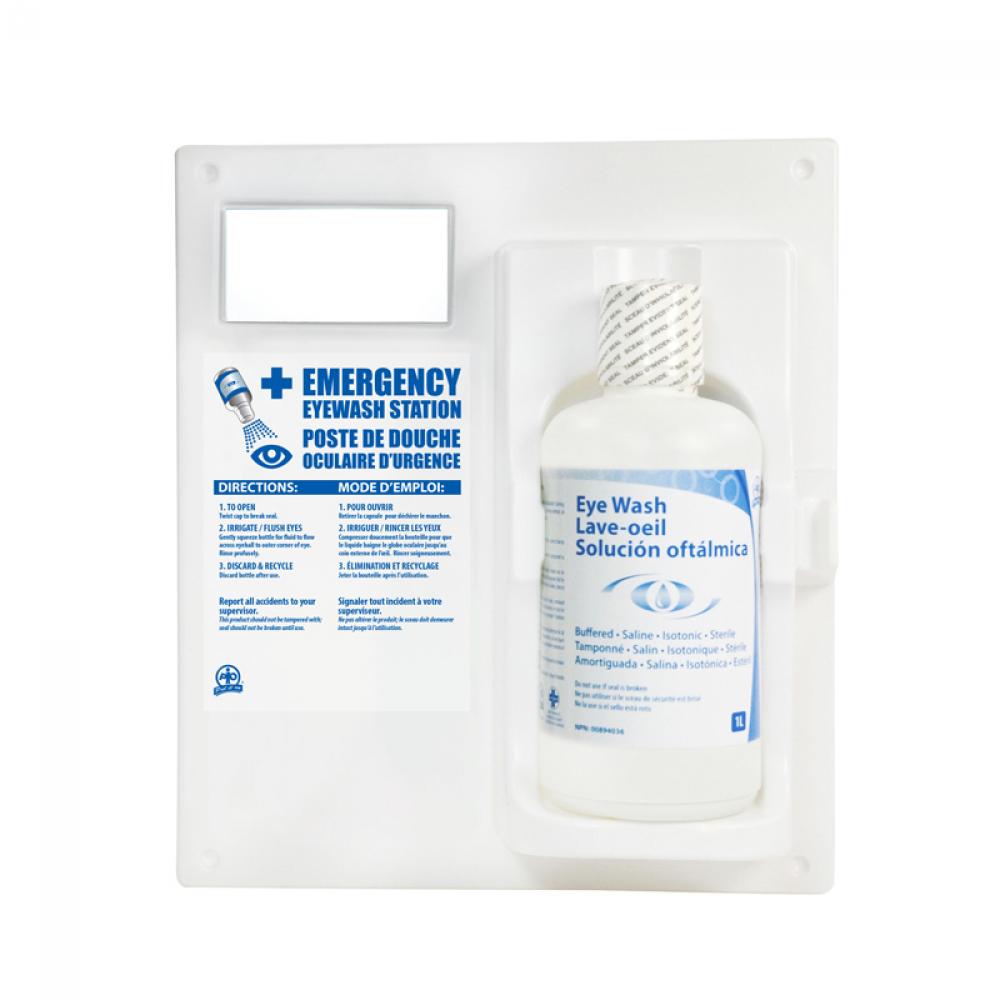 Single Eyewash Station with 1L Eyewash Solution (Complete)<span class=' ItemWarning' style='display:block;'>Item is usually in stock, but we&#39;ll be in touch if there&#39;s a problem<br /></span>
