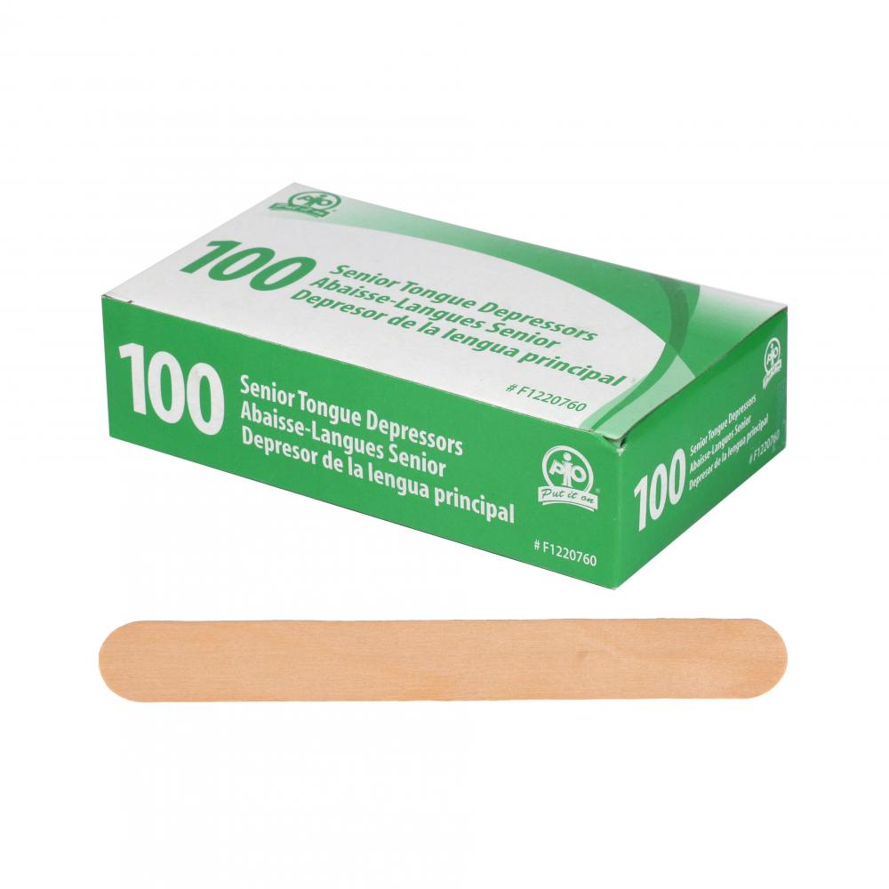 Tongue Depressors, Senior, 100/Box<span class=' ItemWarning' style='display:block;'>Item is usually in stock, but we&#39;ll be in touch if there&#39;s a problem<br /></span>