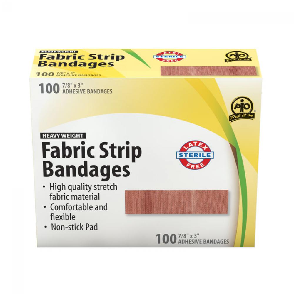 Fabric Strip Bandage, 7.5 x 2.2cm, 100/Box<span class=' ItemWarning' style='display:block;'>Item is usually in stock, but we&#39;ll be in touch if there&#39;s a problem<br /></span>