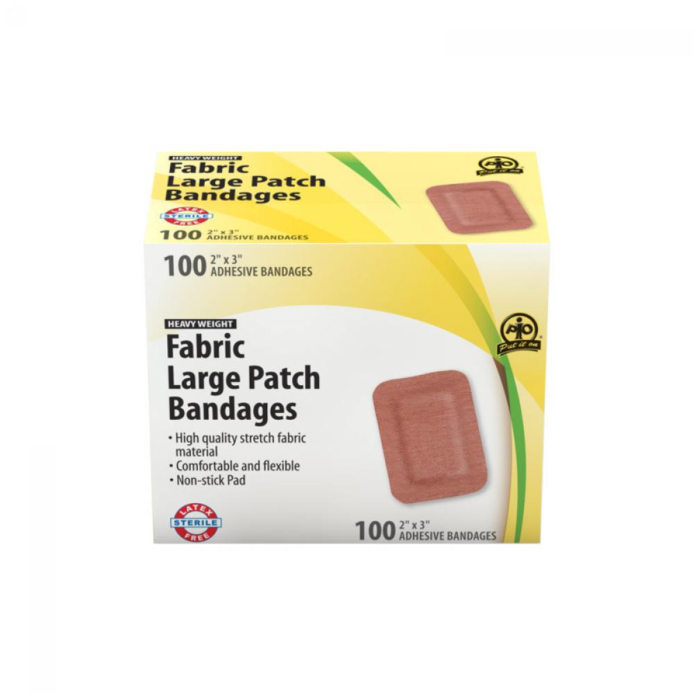 Fabric Patch Bandage, Large, 5 x 7.5cm, 100/Box<span class=' ItemWarning' style='display:block;'>Item is usually in stock, but we&#39;ll be in touch if there&#39;s a problem<br /></span>