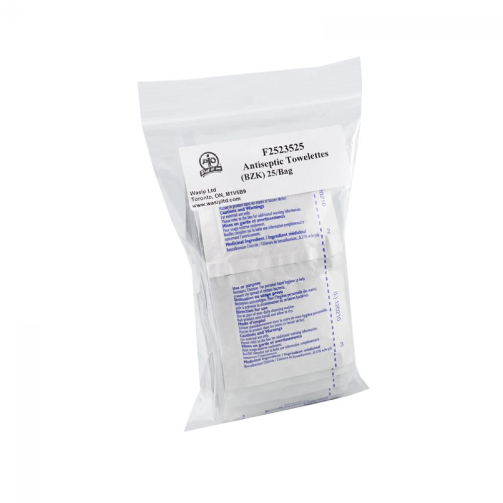 BZK Antiseptic Towelettes, 25/Bag<span class=' ItemWarning' style='display:block;'>Item is usually in stock, but we&#39;ll be in touch if there&#39;s a problem<br /></span>