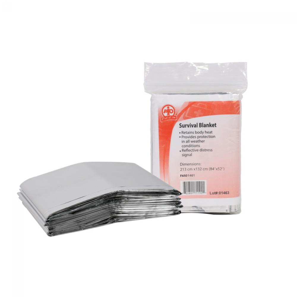 Emergency Survival Blanket (Mylar), 213cm x 132cm<span class=' ItemWarning' style='display:block;'>Item is usually in stock, but we&#39;ll be in touch if there&#39;s a problem<br /></span>