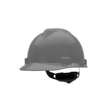 MSA Safety 475364 - V-Gard Slotted Cap, Navy (Gray), w/Fas-Trac III Suspension