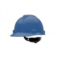 MSA Safety 475359 - V-Gard Slotted Cap, Blue, w/Fas-Trac III Suspension