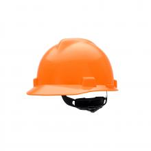 MSA Safety 488146 - V-Gard Slotted Cap, Hi-Viz Orange, w/Fas-Trac III Suspension
