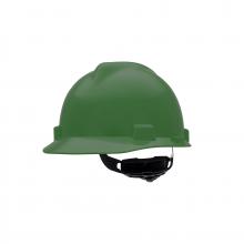 MSA Safety 475362 - V-Gard Slotted Cap, Green, w/Fas-Trac III Suspension