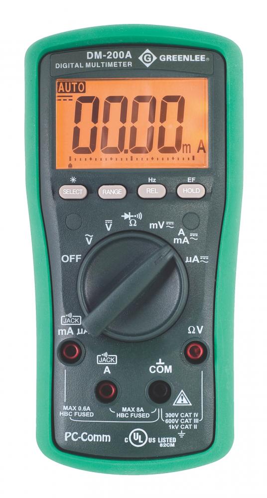 6,000-Count Digital Multimeter, 1000V, 8A (DM-200A) - DM-200A