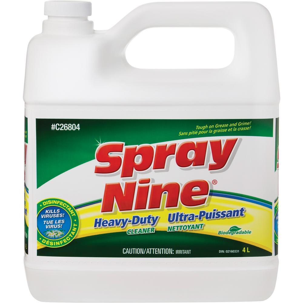 SPRAY NINE CLEANER/DISINFECTANT 4L<span class=' ItemWarning' style='display:block;'>Item appears to be in stock and ready to ship<br /></span>